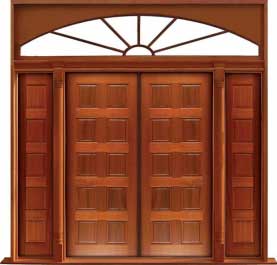 10 panel: single door +  two sidelights
