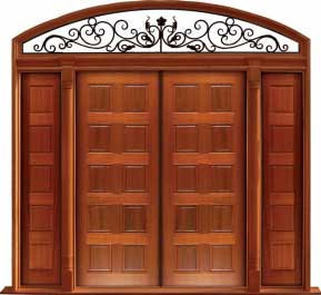 10 panel: single door +  two sidelights