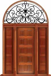 10 panel: single door +  two sidelights