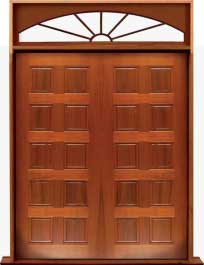 10 panel: single door +  two sidelights