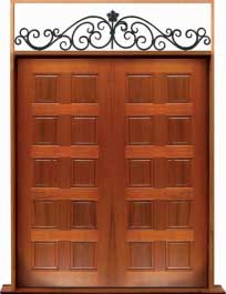10 panel: single door +  two sidelights
