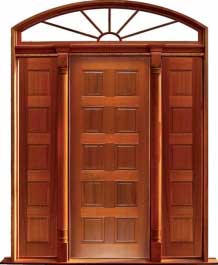 10 panel: single door +  two sidelights