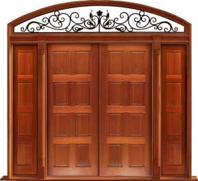 8 panel: single door + sidelight on right