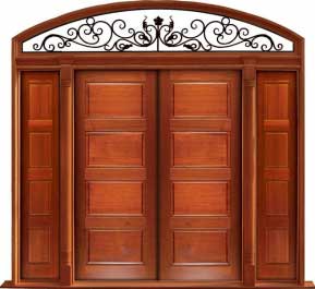 horizontal 4 panel: single door + sidelight on right