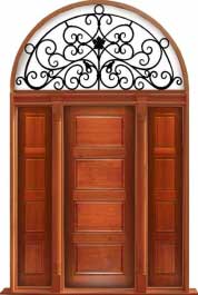 horizontal 4 panel: single door + sidelight on right