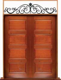 horizontal 4 panel: single door + sidelight on right