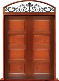 horizontal 4 panel: single door + sidelight on right