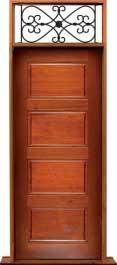 horizontal 4 panel: single door + sidelight on right