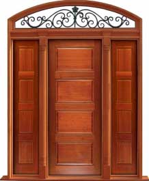 horizontal 4 panel: single door + sidelight on right