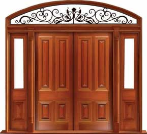 cricket bat: single door + sidelight on left