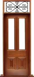 glazed cricket bat: single door + sidelight on left