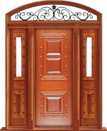 mediterranean: double door +  two sidelights