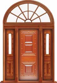 mediterranean: double door +  two sidelights