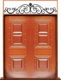 mediterranean: double door +  two sidelights