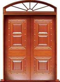 mediterranean: double door +  two sidelights