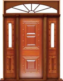 mediterranean: double door +  two sidelights