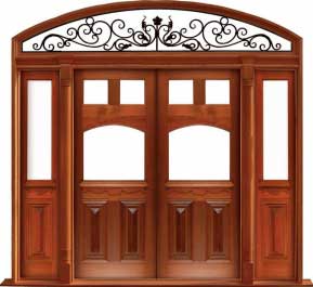 queen anne: single door + sidelight on left